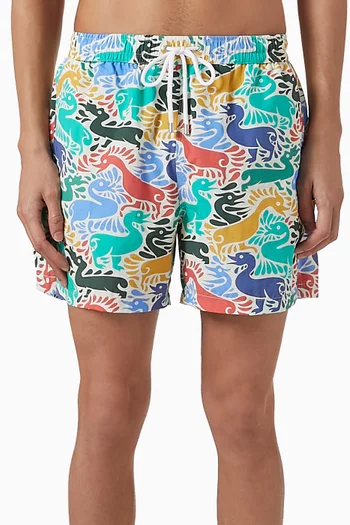 Ducks Drawstring Swim Shorts in Nylon