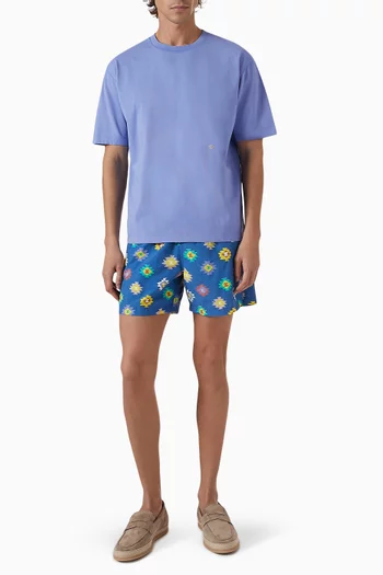 Kelim Drawstring Swim Shorts in Nylon