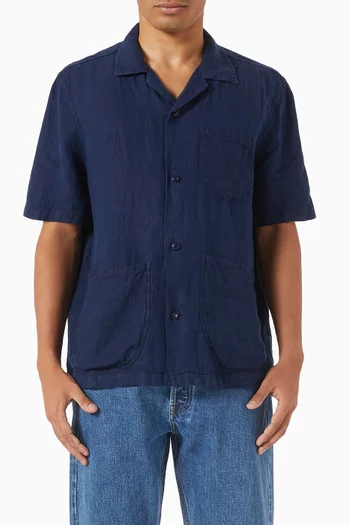Bleached Safari Shirt in Linen