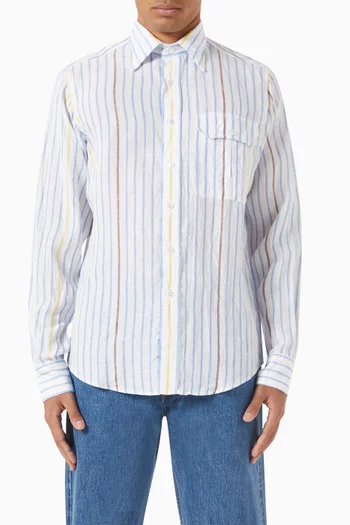 Striped Summer Shirt in Linen