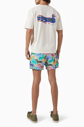 Peacock Graphic Hiking T-shirt in Cotton