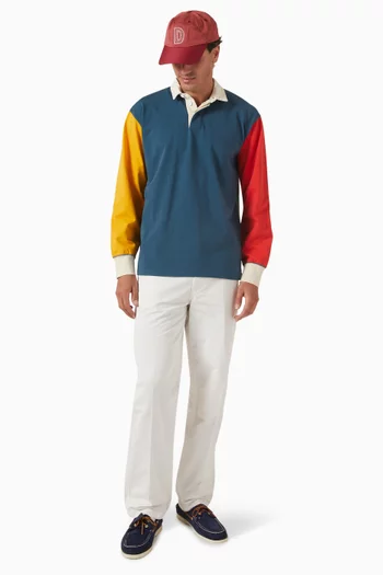 Colourblock Rugby T-shirt in Cotton
