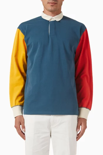 Colourblock Rugby T-shirt in Cotton