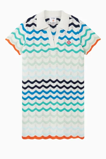 فستان كروشيه بنقشة مموجة