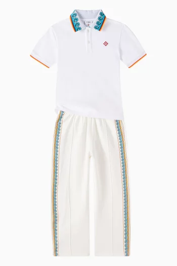 Wave Pattern Sweatpants in Organic Cotton