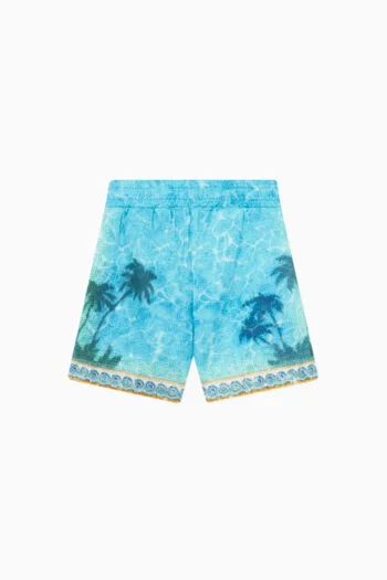 شورت رياضي بنقشة قطن عضوي