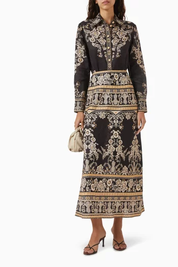 Balance Printed Shirt in Ramie