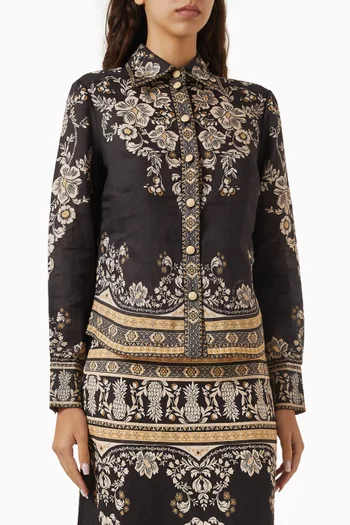 Balance Printed Shirt in Ramie
