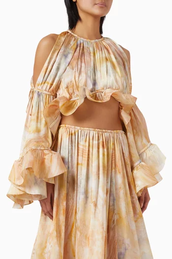 Balance Flounce Blouse in Silk