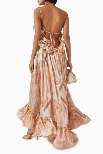 Illuminate Flounce Gown in Silk