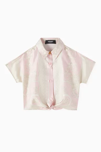 Trophy-print Shirt in Silk