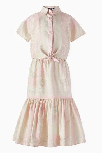 Barocco-print Skirt in Poplin