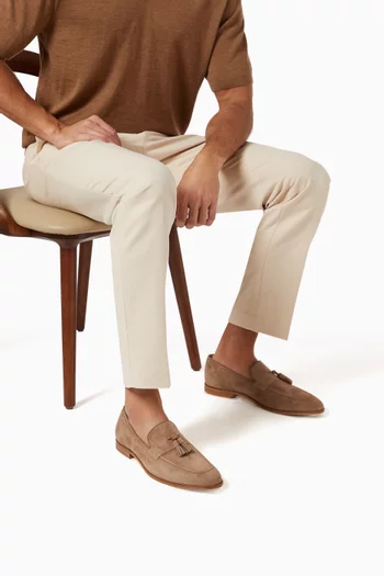 Williard Tassel Loafers in Suede