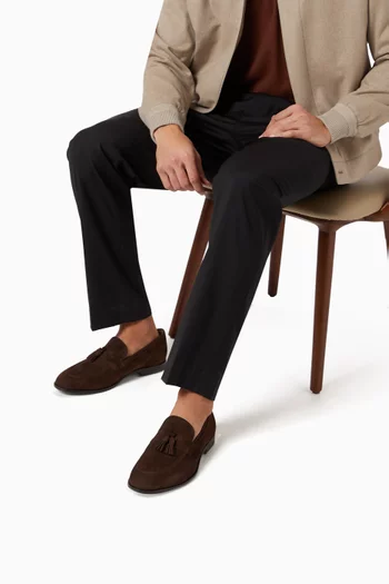 Williard Tassel Loafers in Suede
