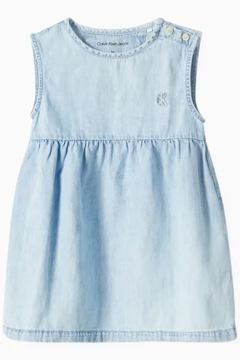 Sleeveless Dress in Lyocell Denim