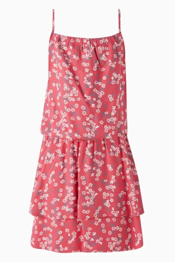 Floral-print Layered Skirt