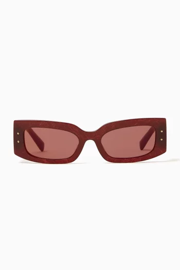 Rectangle Sunglasses in Acetate