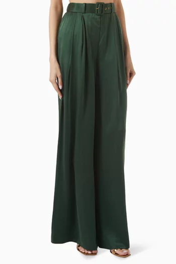 Tuck Pants in Silk