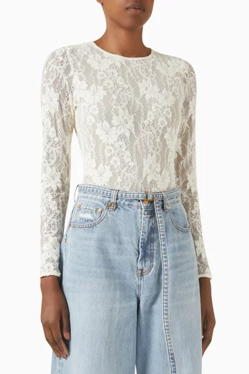 Lace Bodysuit in Nylon-blend