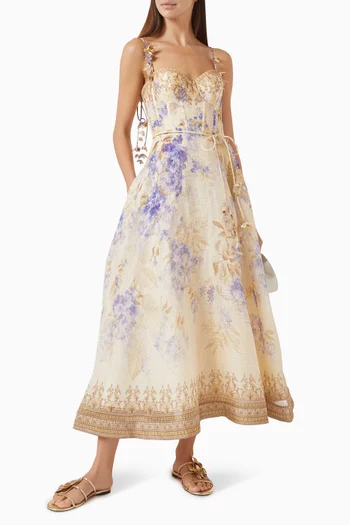 Dawning Picnic Dress in Linen Blend