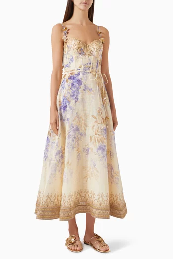 Dawning Picnic Dress in Linen Blend
