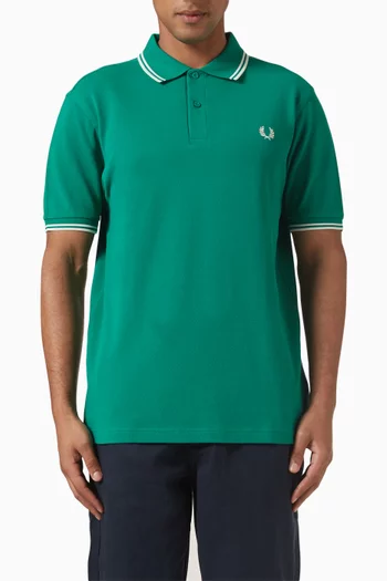 Twin Tipped Polo Shirt in Cotton Piqué