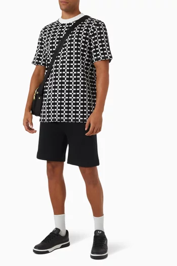 Geometric Jacquard T-shirt in Cotton