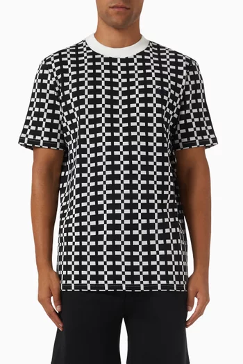 Geometric Jacquard T-shirt in Cotton