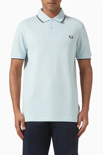 Twin Tipped Polo Shirt in Cotton Piqué