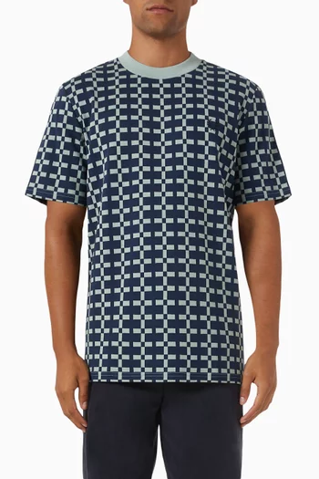 Geometric Jacquard T-shirt in Cotton