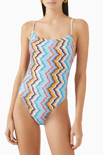 Zig-zag One-piece Swimsuit