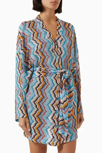 Zig-zag Belted Cover-up