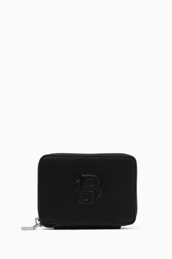 Double B Monogram Wallet in Faux Leather
