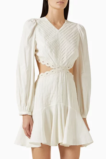 Riviera Mini Dress in Linen-blend