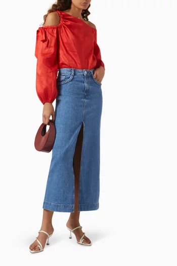 بلوزة كورا مزيج كتان