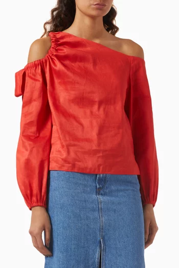 بلوزة كورا مزيج كتان