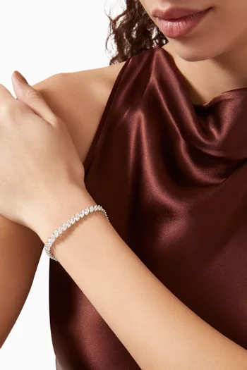 Marquis Diamond Tennis Bracelet in 18kt White Gold