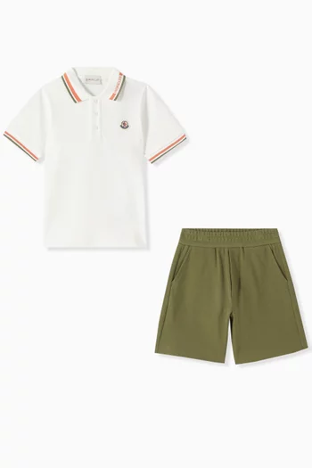 Polo Shirt & Shorts Set in Cotton