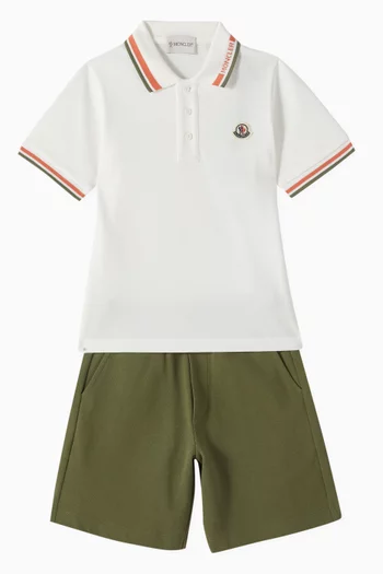 Polo Shirt & Shorts Set in Cotton