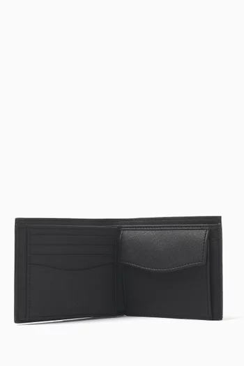 Structured Monogram Folding Wallet in Leather