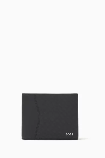 Structured Monogram Folding Wallet in Leather