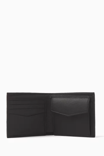 Logo Wallet in Grained Leather