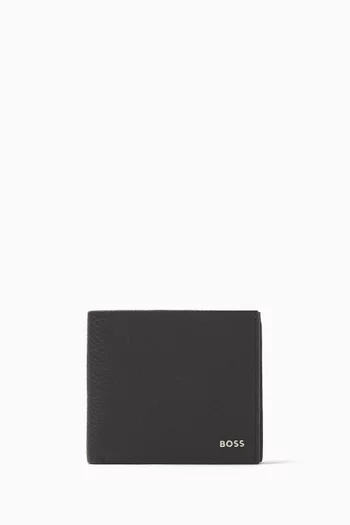 Logo Wallet in Grained Leather