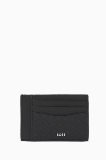 Monogram Pattern Cardholder in Leather