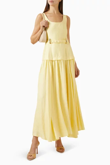 Pennarly Maxi Dress in Linen Blend