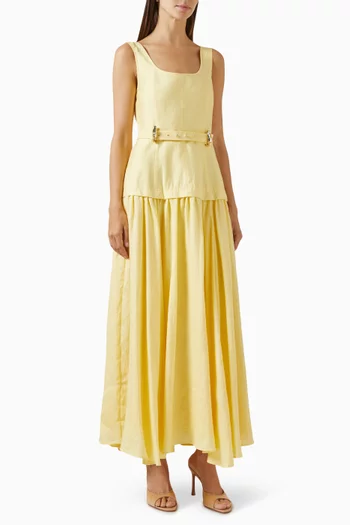 Pennarly Maxi Dress in Linen Blend