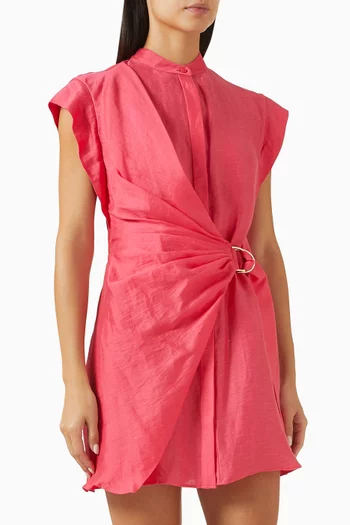 Remnar Mini Dress in Linen Blend