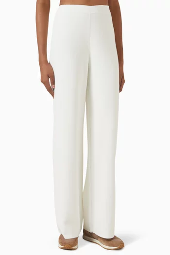 Wide-leg Pants in Viscose-knit