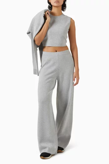 Wide-leg Pants in Viscose-knit