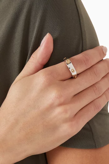 Star Heart Tearose Band Ring